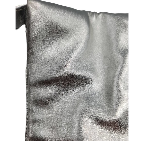 Katherine Kwei Eternity Knot Fringe Snakeskin Silver Handbag - Picture 10 of 12